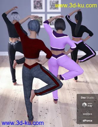 3D打印模型dForce Jenna Outfit Textures的图片