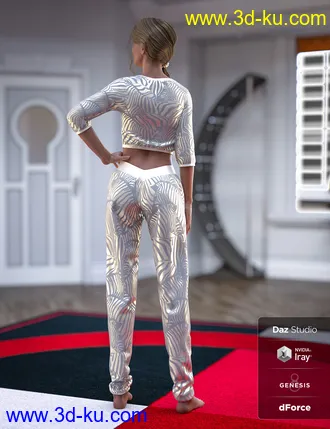 3D打印模型dForce Jenna Workout for Genesis 8 Female(s)的图片