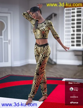 3D打印模型dForce Jenna Workout for Genesis 8 Female(s)的图片