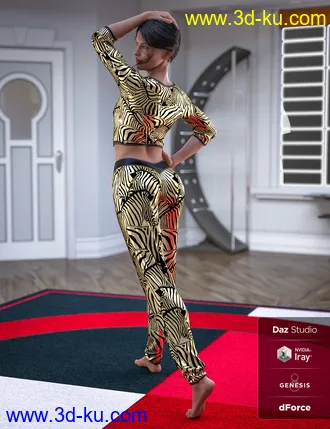 3D打印模型dForce Jenna Workout for Genesis 8 Female(s)的图片