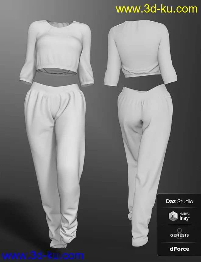 dForce Jenna Workout for Genesis 8 Female(s)模型的图片5