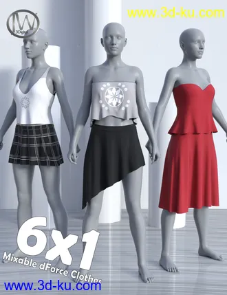 3D打印模型dForce JW Clothes Pack for Genesis 8 Female(s)的图片