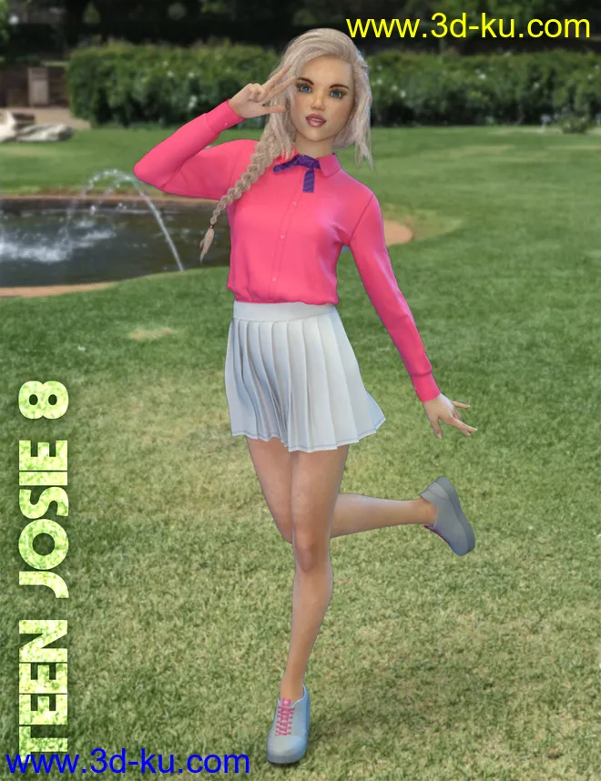 dForce K-Pop Girls Outfits for Genesis 8 Female(s)模型的图片8
