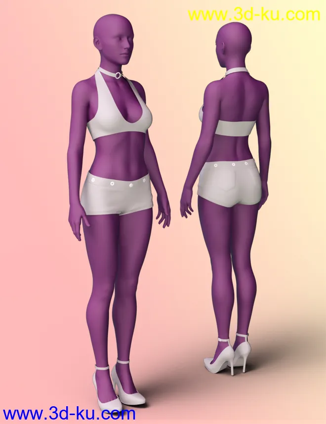 dForce K-Pop Girls Outfits for Genesis 8 Female(s)模型的图片13