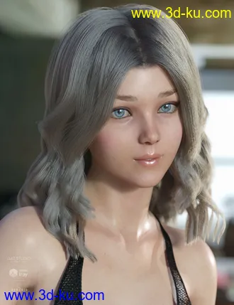 3D打印模型dForce Kay Hair for Genesis 3 and 8 Female(s)的图片
