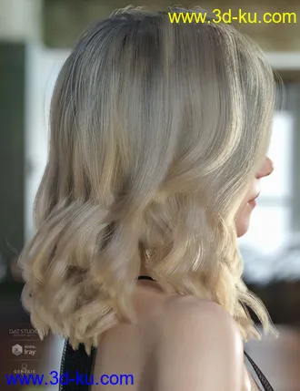 3D打印模型dForce Kay Hair for Genesis 3 and 8 Female(s)的图片