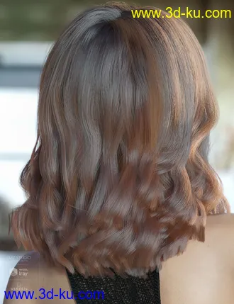 3D打印模型dForce Kay Hair for Genesis 3 and 8 Female(s)的图片