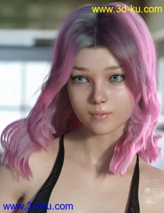 3D打印模型dForce Kay Hair for Genesis 3 and 8 Female(s)的图片
