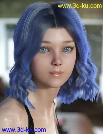 3D打印模型dForce Kay Hair for Genesis 3 and 8 Female(s)的图片