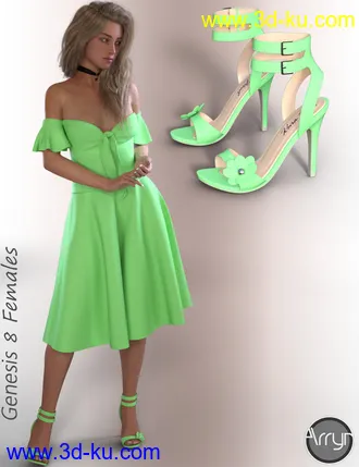 3D打印模型dForce Keira Outfit for Genesis 8 Female(s)的图片