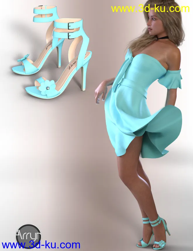 dForce Keira Outfit for Genesis 8 Female(s)模型的图片5