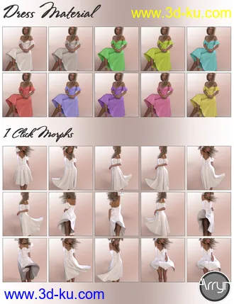 3D打印模型dForce Keira Outfit for Genesis 8 Female(s)的图片