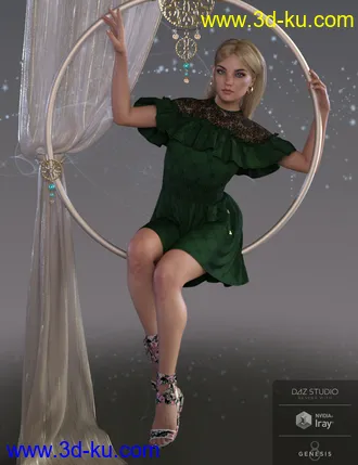 3D打印模型dForce Kelly Outfit for Genesis 8 Female(s)的图片