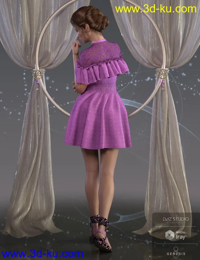 dForce Kelly Outfit for Genesis 8 Female(s)模型的图片4