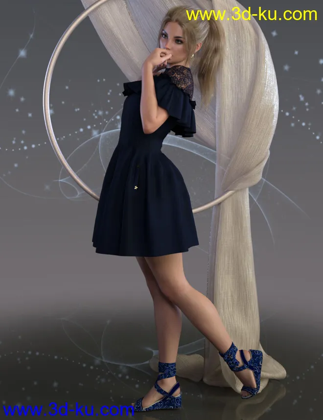 dForce Kelly Outfit for Genesis 8 Female(s)模型的图片6