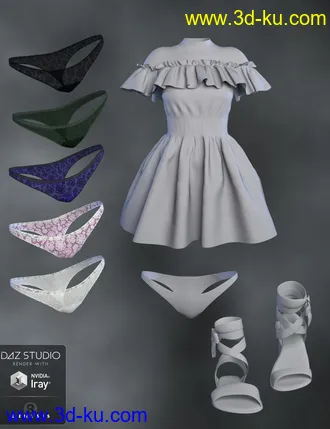 3D打印模型dForce Kelly Outfit for Genesis 8 Female(s)的图片