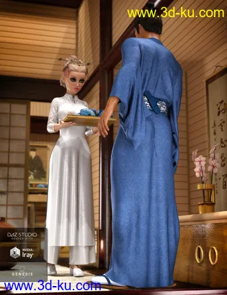 3D打印模型dForce Kimono Outfit for Genesis 8 Male(s)的图片