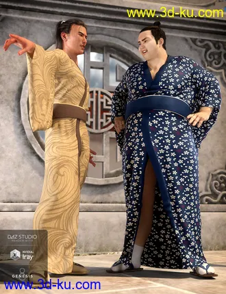 3D打印模型dForce Kimono Outfit Male Textures的图片