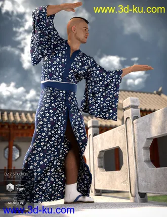 3D打印模型dForce Kimono Outfit Male Textures的图片
