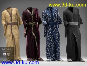 3D打印模型dForce Kimono Outfit Male Textures的图片