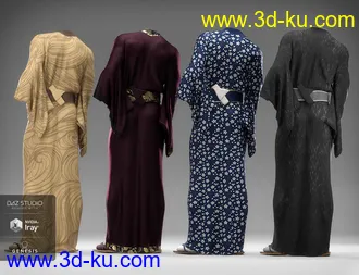 3D打印模型dForce Kimono Outfit Male Textures的图片