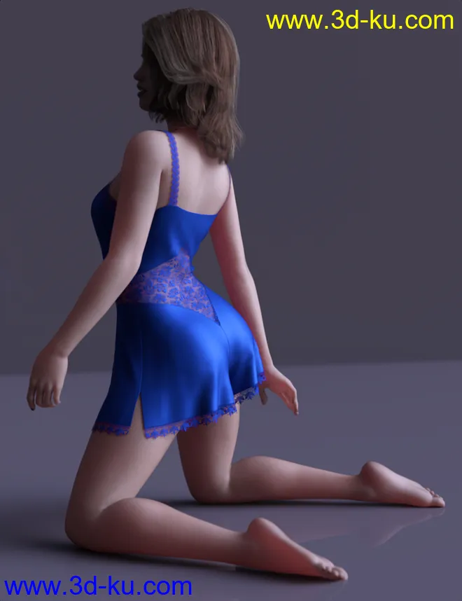 dForce Lace Teddy for Genesis 8 Female(s)模型的图片6