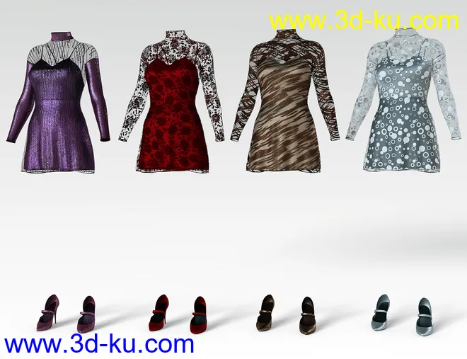 dForce Lacey Dress for Genesis 8 Female(s)模型的图片9