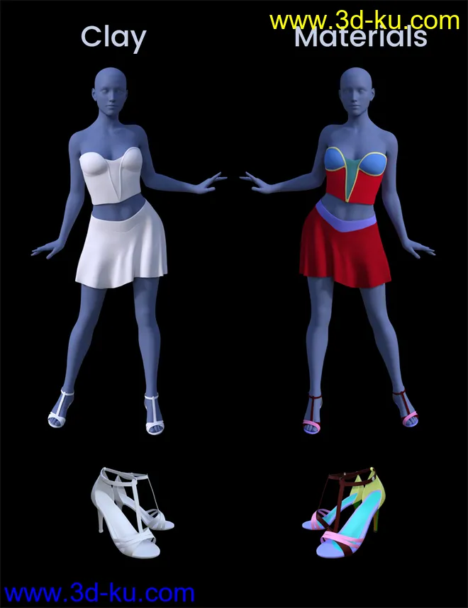 dForce Layla Outfit for Genesis 8 Female(s)模型的图片8