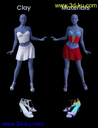 3D打印模型dForce Layla Outfit for Genesis 8 Female(s)的图片