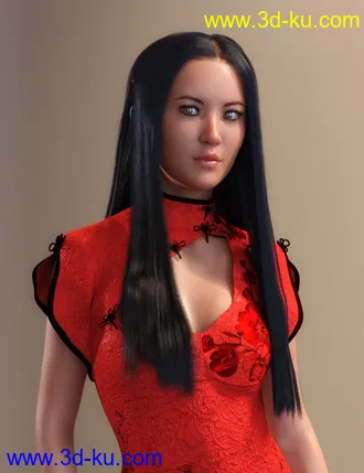 3D打印模型dForce Longdrape Hair for Genesis 3 and 8 Female(s)的图片