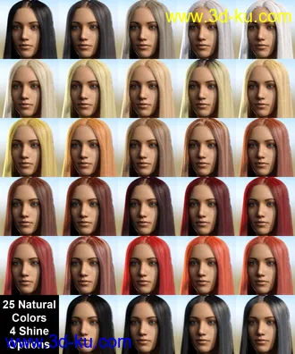 3D打印模型dForce Longdrape Hair for Genesis 3 and 8 Female(s)的图片