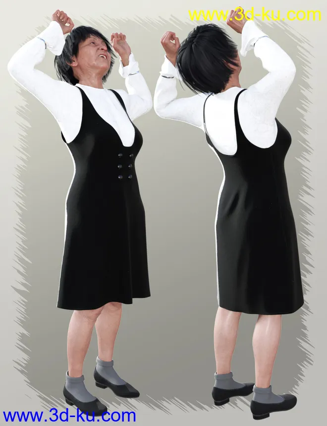 dForce Loose Silhouette Onepiece for Genesis 8 Female(s)模型的图片3