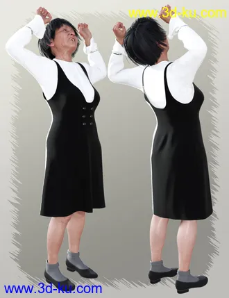 3D打印模型dForce Loose Silhouette Onepiece for Genesis 8 Female(s)的图片