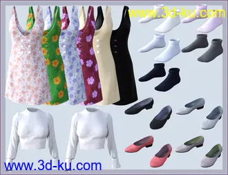 3D打印模型dForce Loose Silhouette Onepiece for Genesis 8 Female(s)的图片