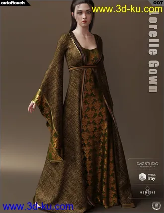 3D打印模型dForce Lorelle Gown的图片