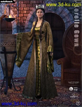 3D打印模型dForce Lorelle Gown的图片