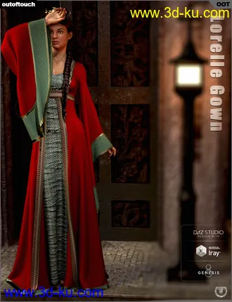 3D打印模型dForce Lorelle Gown的图片