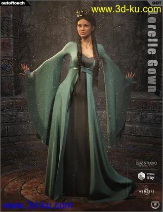 3D打印模型dForce Lorelle Gown的图片