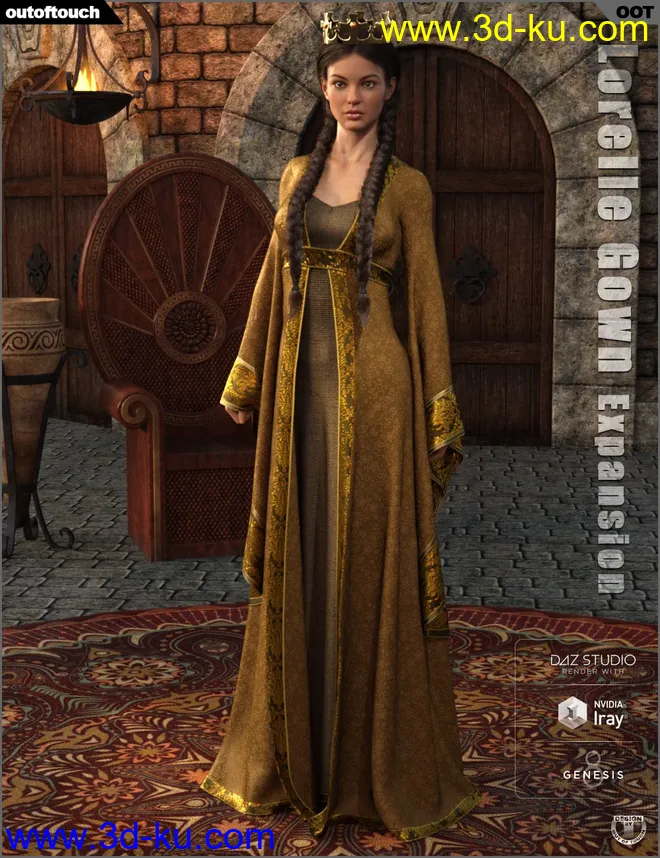 dForce Lorelle Gown Texture Expansion模型的图片1