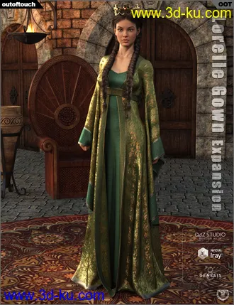 3D打印模型dForce Lorelle Gown Texture Expansion的图片