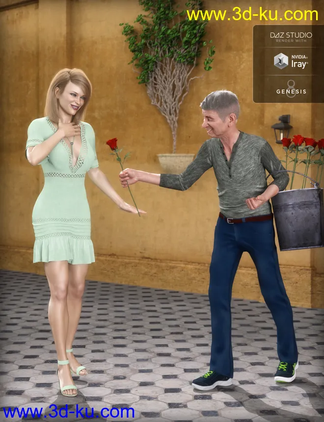 dForce MDSD Rhodes Summer Set Outfit for Genesis 8 Female(s)模型的图片8