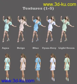3D打印模型dForce MDSD Rhodes Summer Set Outfit for Genesis 8 Female(s)的图片