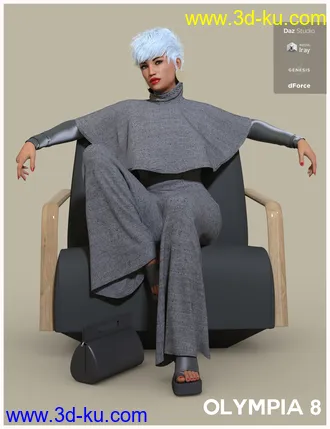 3D打印模型dForce Minimalist Chic Outfit for Genesis 8 Female(s)的图片