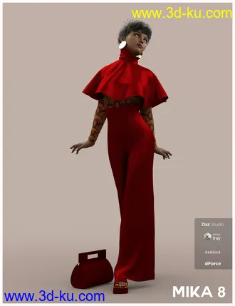 3D打印模型dForce Minimalist Chic Outfit for Genesis 8 Female(s)的图片