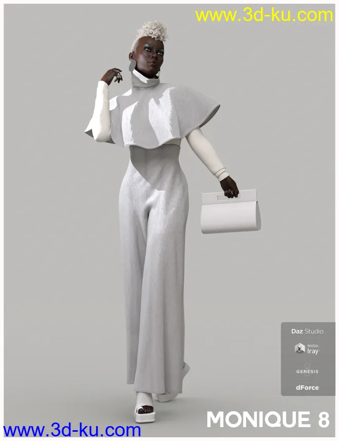 dForce Minimalist Chic Outfit for Genesis 8 Female(s)模型的图片5