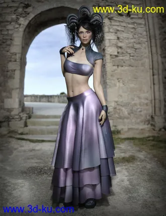 3D打印模型dForce Minute 2 Midnight Outfit for Genesis 8 Female(s)的图片