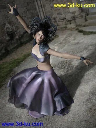 3D打印模型dForce Minute 2 Midnight Outfit for Genesis 8 Female(s)的图片