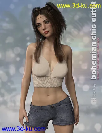 3D打印模型dForce P3D Bohemian Chic Outfit for Genesis 8 Female(s)的图片