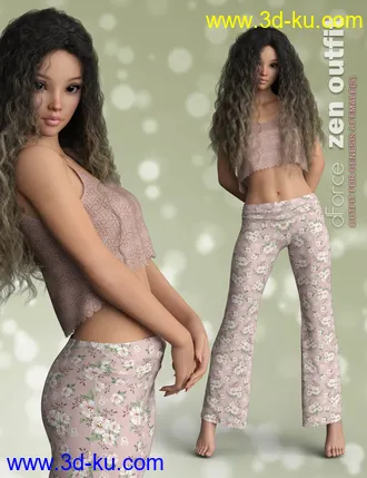 3D打印模型dForce P3D Zen Outfit for Genesis 8 Female的图片