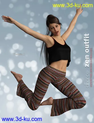 3D打印模型dForce P3D Zen Outfit for Genesis 8 Female的图片